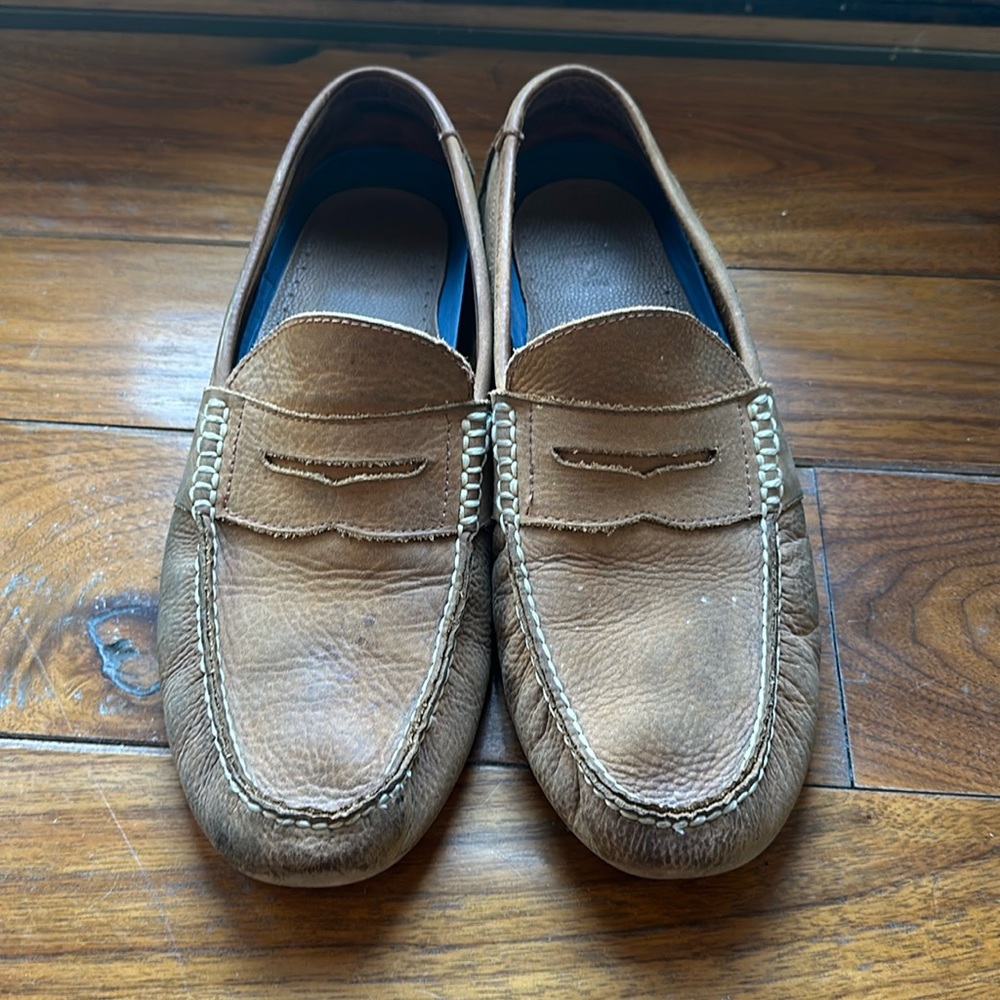 Men's Polo Ralph Lauren,Sz 12 tan leather Anders Driver Loafers